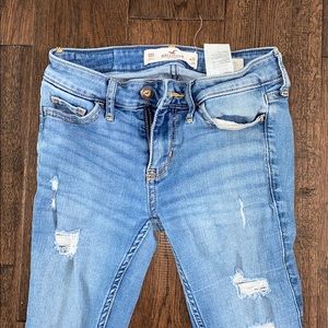 Light Blue Low-rise Super Skinny Hollister Jeans